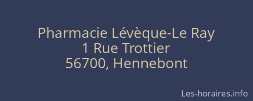 Pharmacie Lévèque-Le Ray