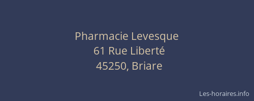 Pharmacie Levesque