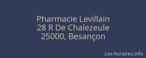 Pharmacie Levillain
