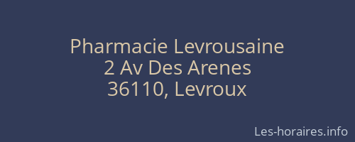 Pharmacie Levrousaine