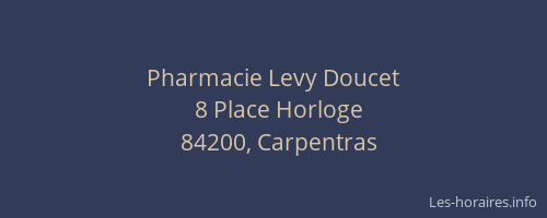 Pharmacie Levy Doucet