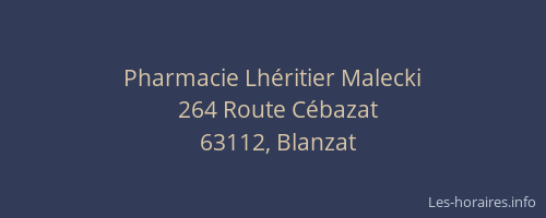 Pharmacie Lhéritier Malecki