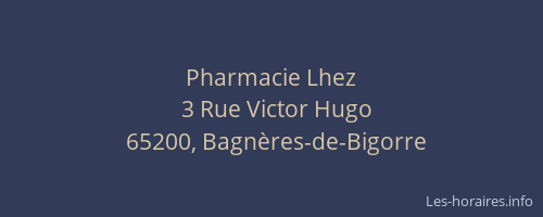Pharmacie Lhez