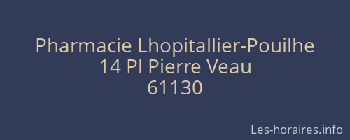 Pharmacie Lhopitallier-Pouilhe