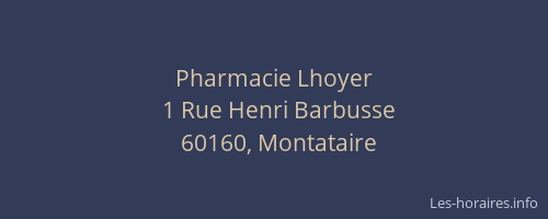 Pharmacie Lhoyer
