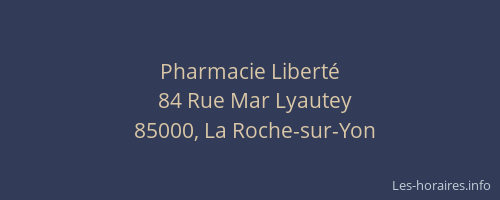 Pharmacie Liberté