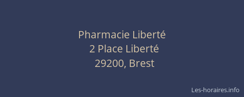 Pharmacie Liberté