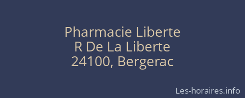 Pharmacie Liberte