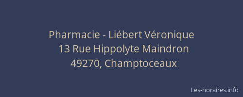 Pharmacie - Liébert Véronique