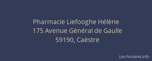 Pharmacie Liefooghe Hélène