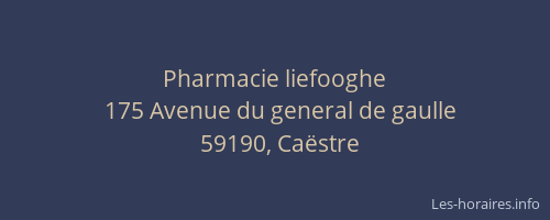 Pharmacie liefooghe