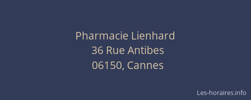 Pharmacie Lienhard