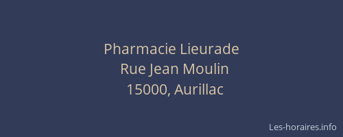 Pharmacie Lieurade