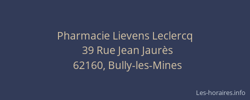Pharmacie Lievens Leclercq