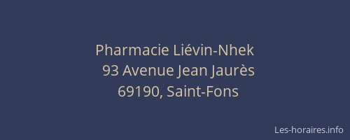 Pharmacie Liévin-Nhek