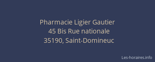 Pharmacie Ligier Gautier