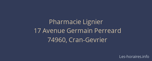 Pharmacie Lignier