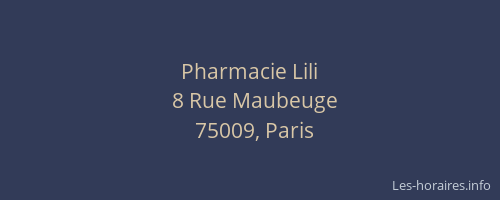 Pharmacie Lili