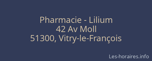 Pharmacie - Lilium