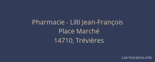 Pharmacie - Lilti Jean-François