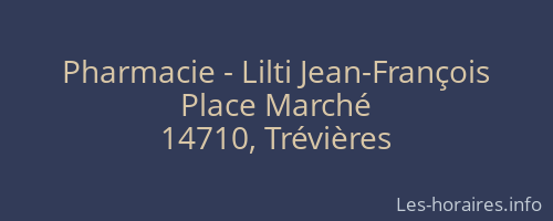 Pharmacie - Lilti Jean-François