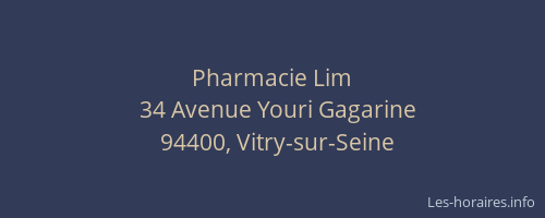 Pharmacie Lim