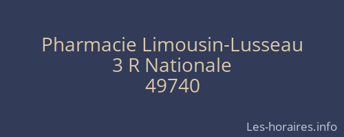 Pharmacie Limousin-Lusseau