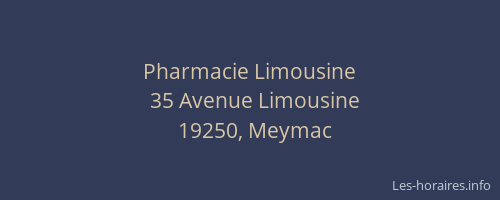 Pharmacie Limousine
