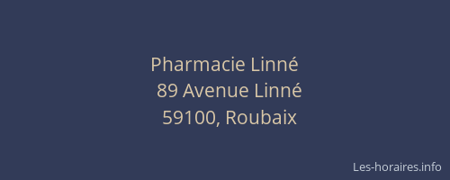Pharmacie Linné