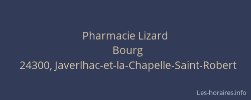 Pharmacie Lizard
