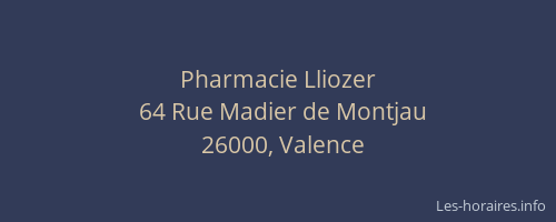 Pharmacie Lliozer