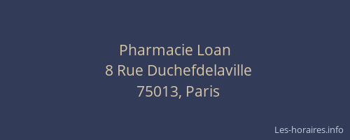 Pharmacie Loan