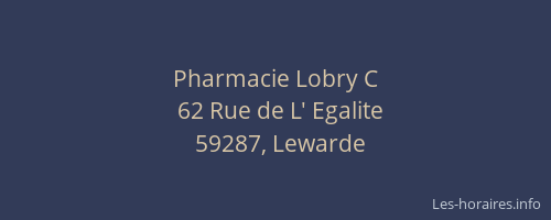 Pharmacie Lobry C