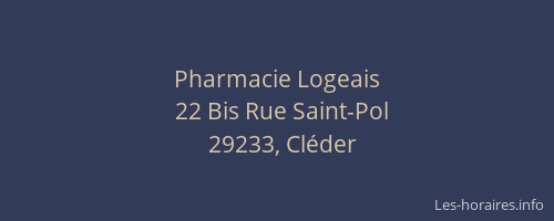 Pharmacie Logeais