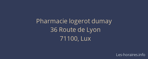 Pharmacie logerot dumay
