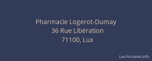 Pharmacie Logerot-Dumay