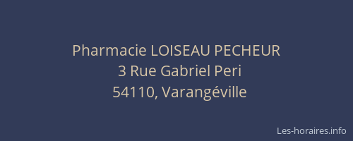 Pharmacie LOISEAU PECHEUR