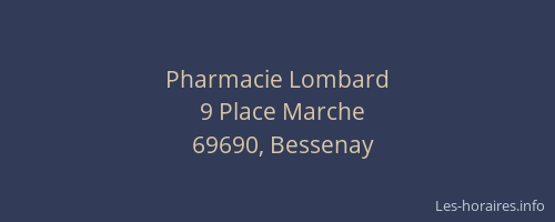 Pharmacie Lombard