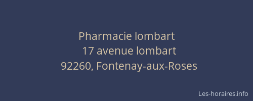 Pharmacie lombart
