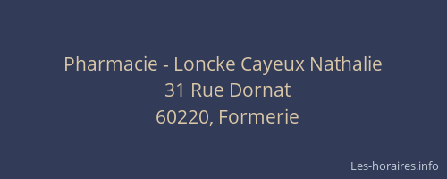 Pharmacie - Loncke Cayeux Nathalie
