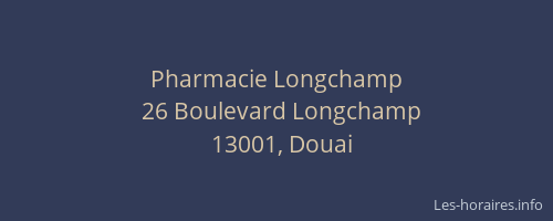Pharmacie Longchamp