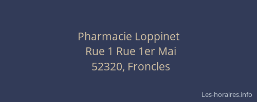 Pharmacie Loppinet