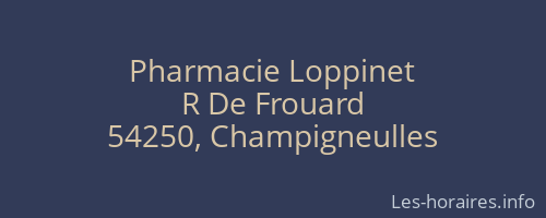 Pharmacie Loppinet