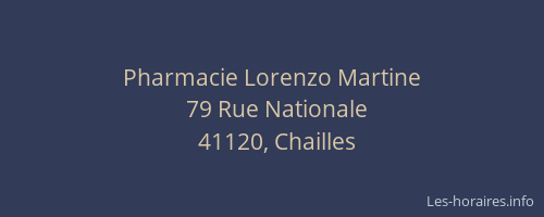 Pharmacie Lorenzo Martine