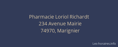 Pharmacie Loriol Richardt