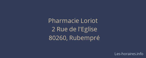 Pharmacie Loriot