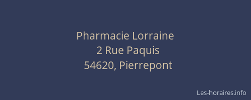 Pharmacie Lorraine