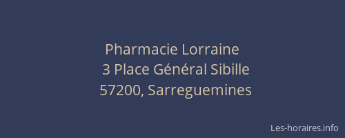 Pharmacie Lorraine