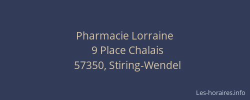 Pharmacie Lorraine