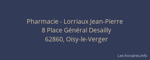 Pharmacie - Lorriaux Jean-Pierre